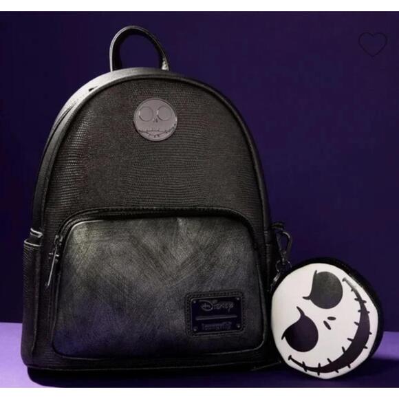Loungefly NBC Jack Skellington Textured Backpack NWT - Picture 3 of 5